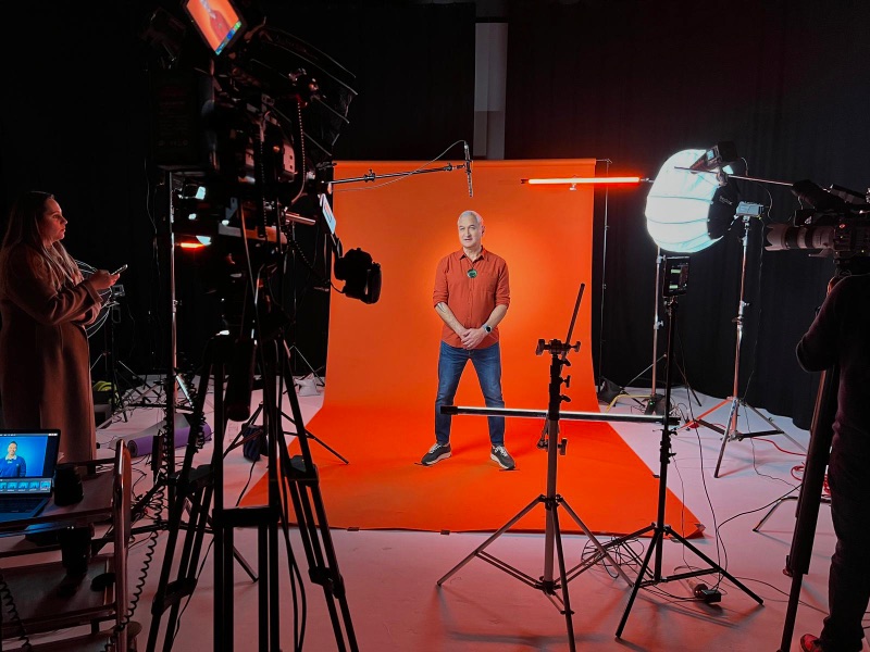 Studio setup for efficient one-day video production