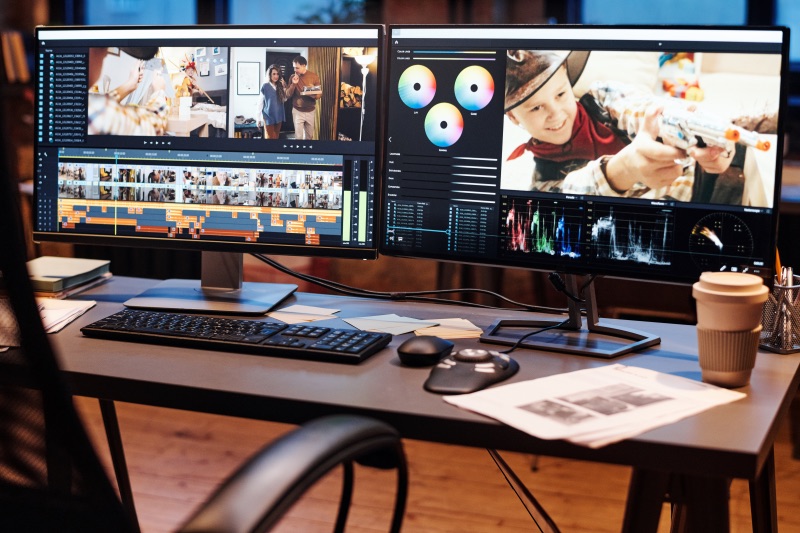 Video editing timeline in post-production
