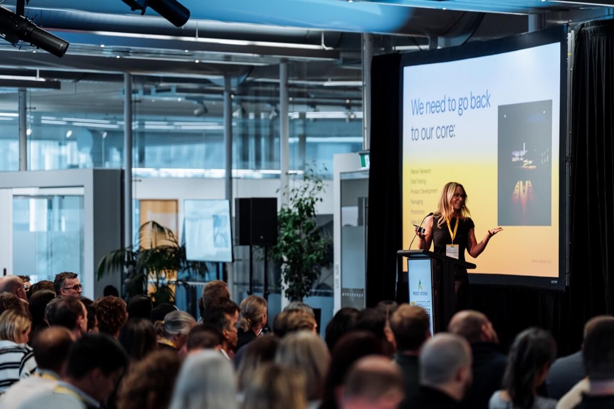Conference audience watching a presentation