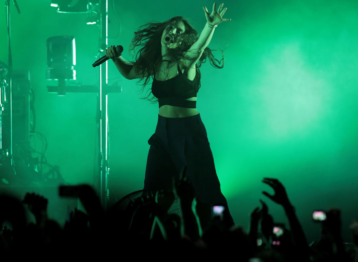 New Zealand superstar singer Lorde performing in Auckland
