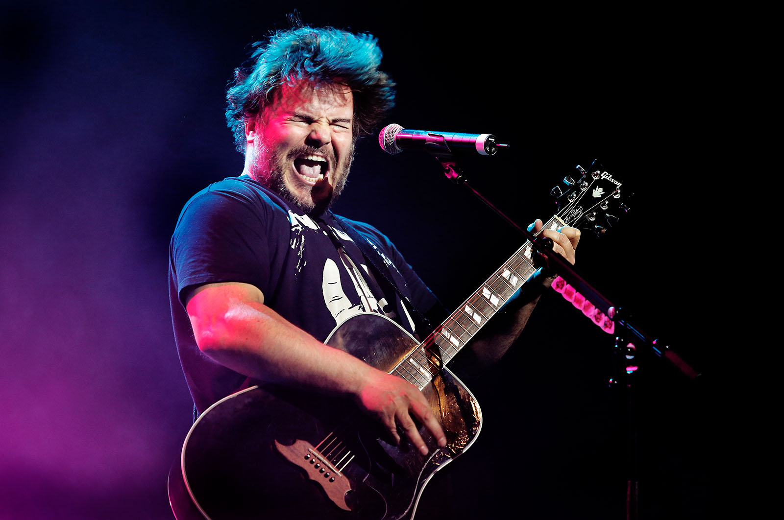 Jack Black performing with Tenacious D in Wellington, New Zealand