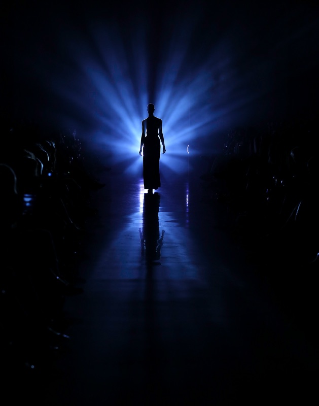 Model on runway at New Zealand Fashion Week in Auckland