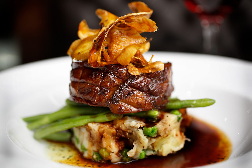 Food photography for Auckland restaurant featuring gourmet plated dish