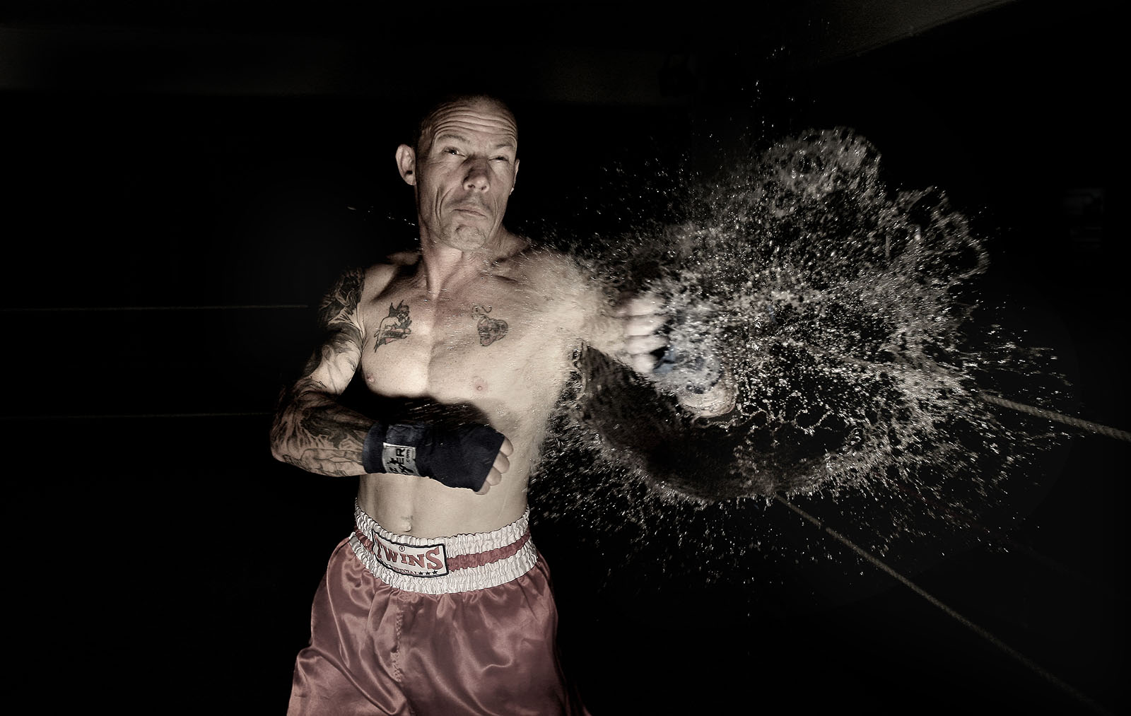Portrait of UK boxer Robbie Martin photographed in Auckland
